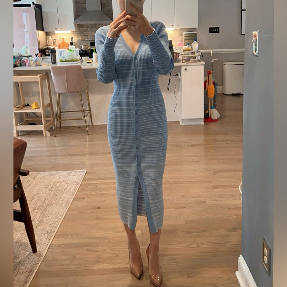 Staud shook midi dress in XS